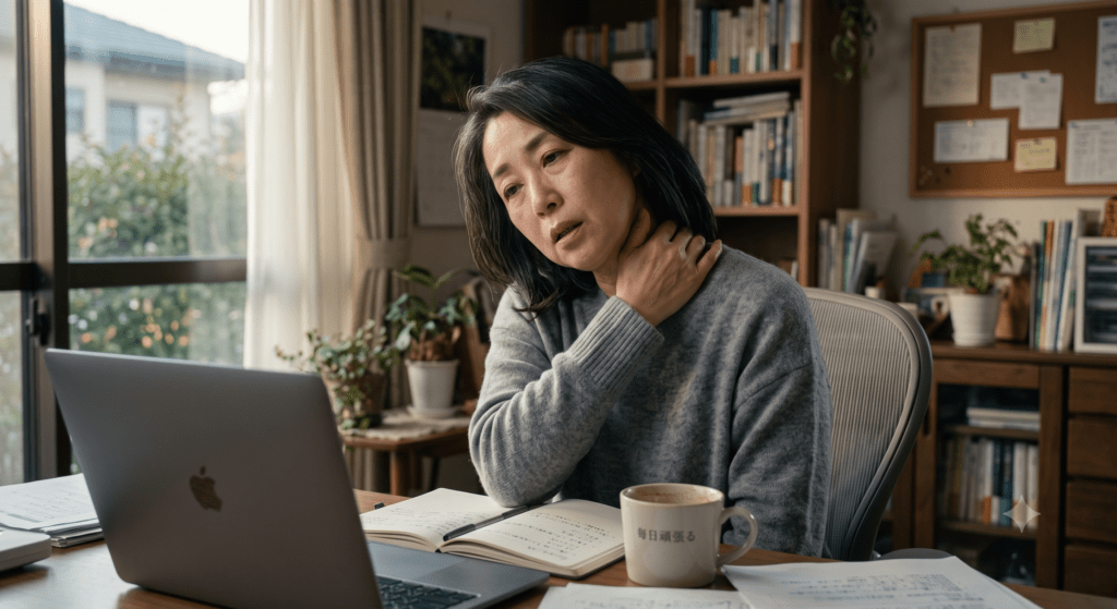 悩む女性のイメージ